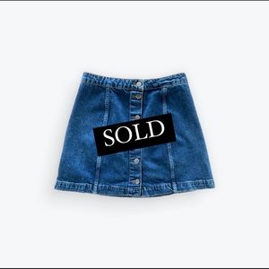 Topshop Denim Mini Skirt